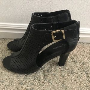 Merona black open toed heels size 7.5